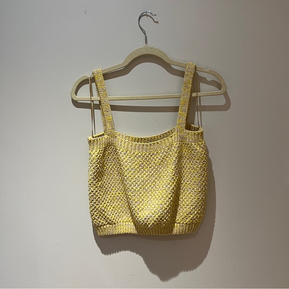 Zara Yellow Knit Tank Top - Picture 2 of 4